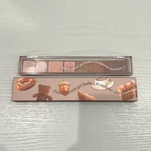 K-Beauty Peripera Eyeshadow Palette 13 Fall in Acorn - cozy neutral pinky browns